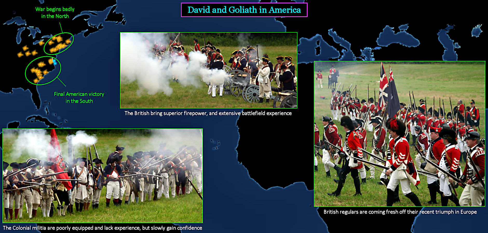 American Revolutionary War, 1775-1781 map 